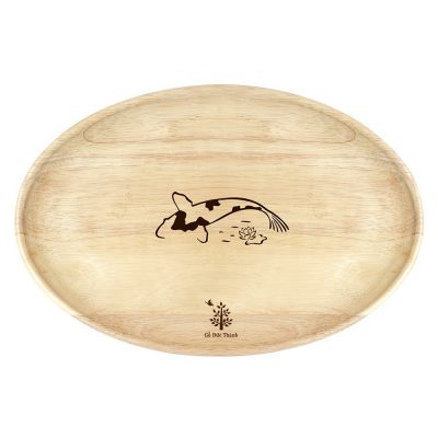 177 - Khay gỗ Oval: đĩa gỗ hạt xoài trang trí, decor chụp ảnh sản phẩm 27 x 18.5 x 2cm