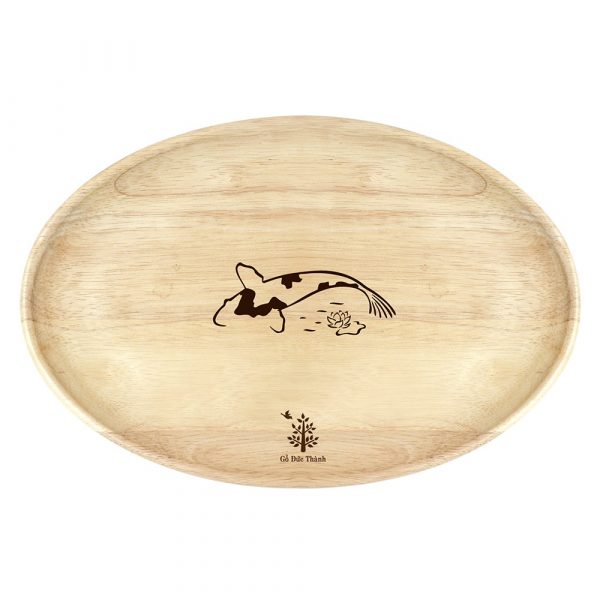 Khay gỗ Oval: đĩa gỗ hột xoài trang trí, decor chụp ảnh sản phẩm 30.5 x 20.5 x 2cm